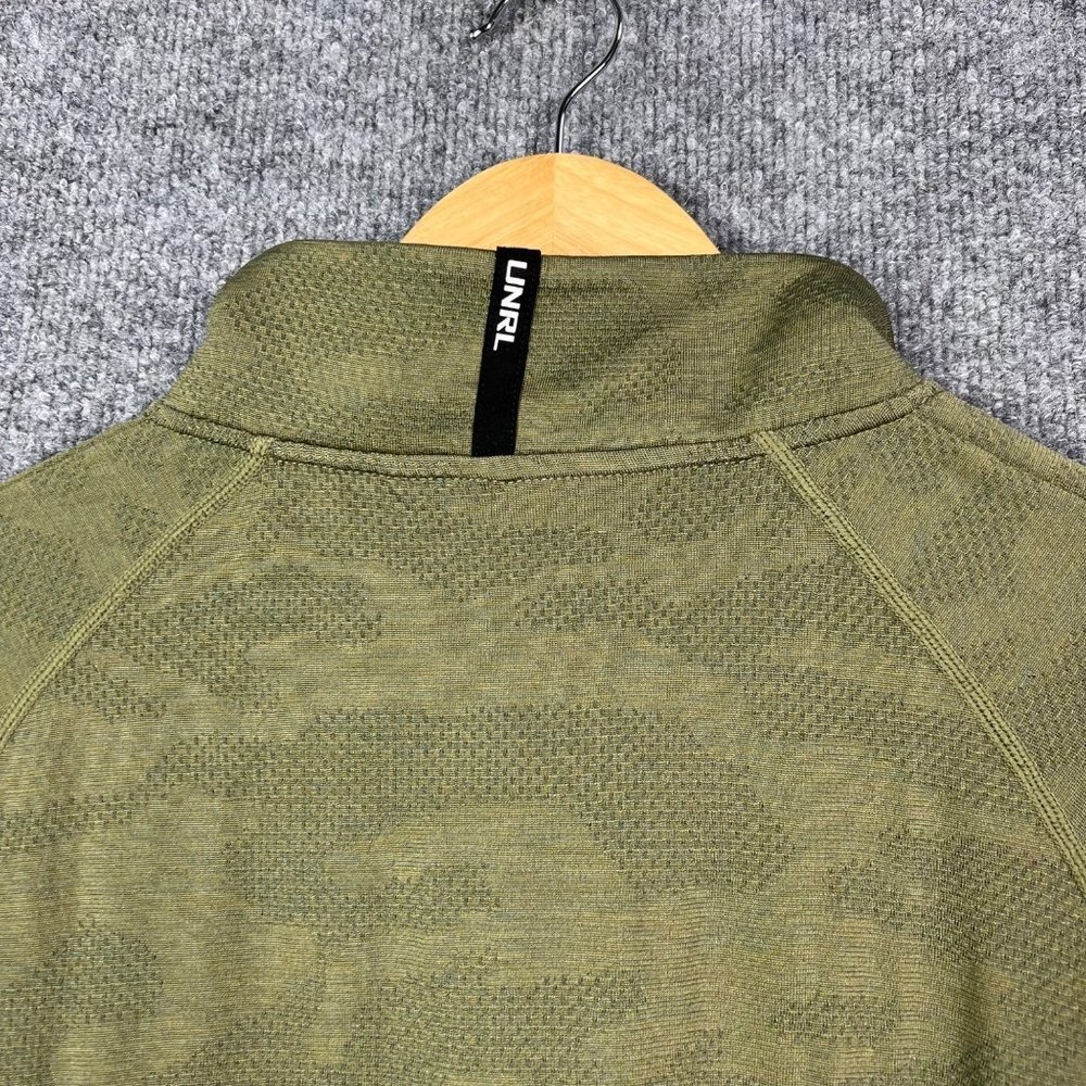 NEW $78 UNRL Green Camo 1/2 Zip Sweater Rival Quarter Zip Men's Size Small‎ - Picture 4 of 8